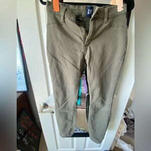 Sz 4 Olive Green GAP Stretch Skinny Pants